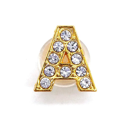 1-26Pcs Fashion Gold Letters Metal Shoe Charms Accessories Garden Shoe