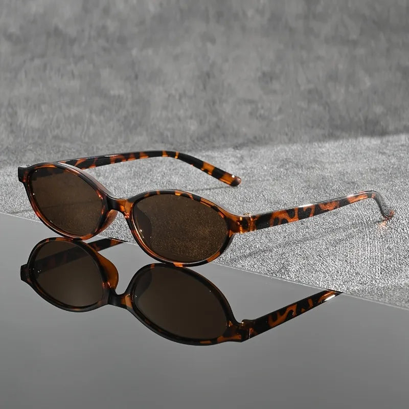 1 Pair of Y2K Style Classic Oval Frame Men's and Women's Fashionable