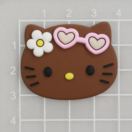 MINISO Hawaiian-themed Decor Hello Kitty Shoe Charms Brown Cat Summer