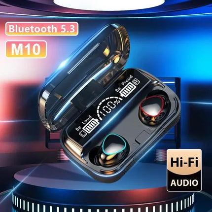 M10 Bluetooth Earphones Handfree LED Dispay Bluetooth Headphones HiFi