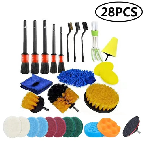 Electric Drill Brush Accessories A Set Of Electric Car Wash Brush Car
