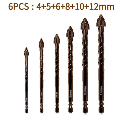 10/7PCS Serrated Drill Bits Set High Strength Special Serrated Twist