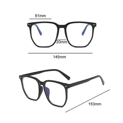 Round Eyewear Transparent Computer Glasses Frame Women Men Anti Blue
