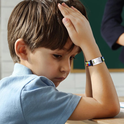 Personalized Autism Aspergers Bracelet for Little Boy Girl , Engraved