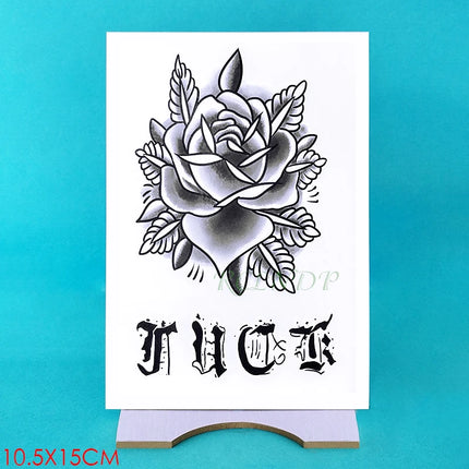 Waterproof Temporary Tattoo Sticker Rose Flower Hand back tatto Art