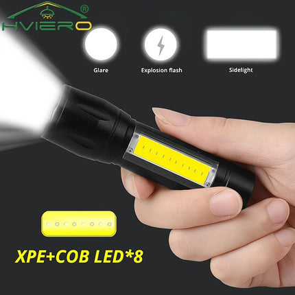 Zoom Mini USB Rechargeable Led Flashlight Portable Built Battery XP-G