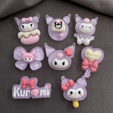 Sanrio Kuromi Shoe Charms ABS Cartoon Cute Detachable DIY Decorative
