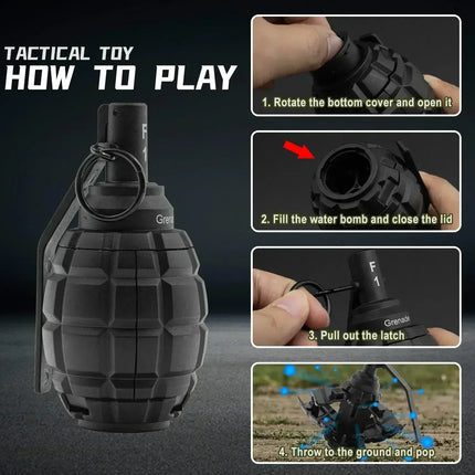 APlastic Hand Grenades Toy Dummy Grenade Model with Waterball for