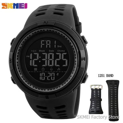 SKMEI 1251 Sports Digital Watch for Men Waterproof Military Electronic