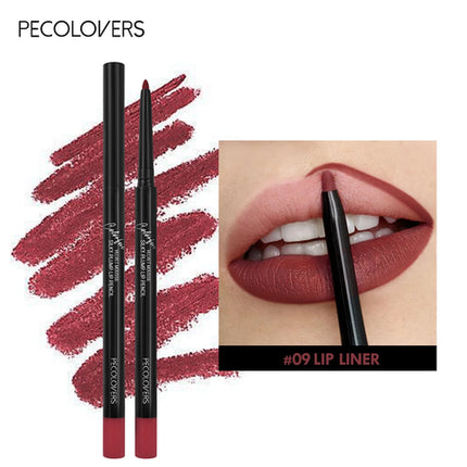 Waterproof Matte Lipliner Pencil Red Contour Tint Lipstick Long