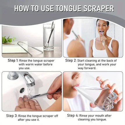 Premium 1pcs/3pcs Metal Tongue Scraper Cleaner for Adults & Kids,