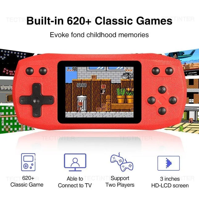 Retro Video Game Console Built in 620 Classic Games Portable Handheld