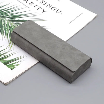 Hard-shell Spectacle Case Men Women Glasses Case PU Leather Portable