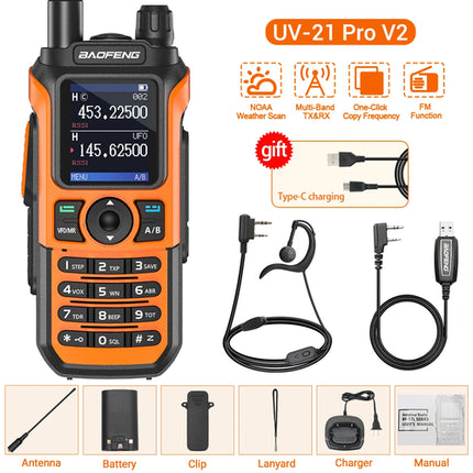 Baofeng UV-21 Pro V2 Air Band Walkie Talkie Wireless Copy Frequency AM