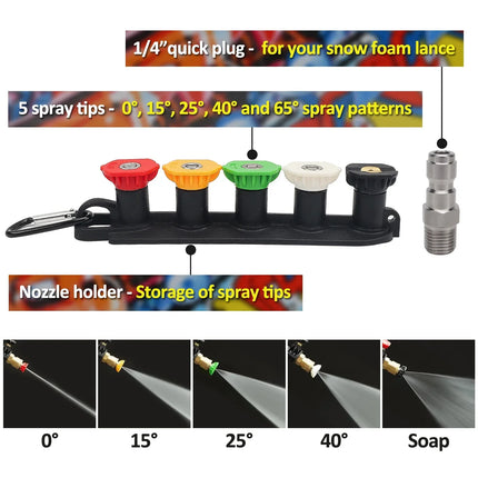 Pressure Washer Water Gun Kit for Car Cleaning Hose Connector For