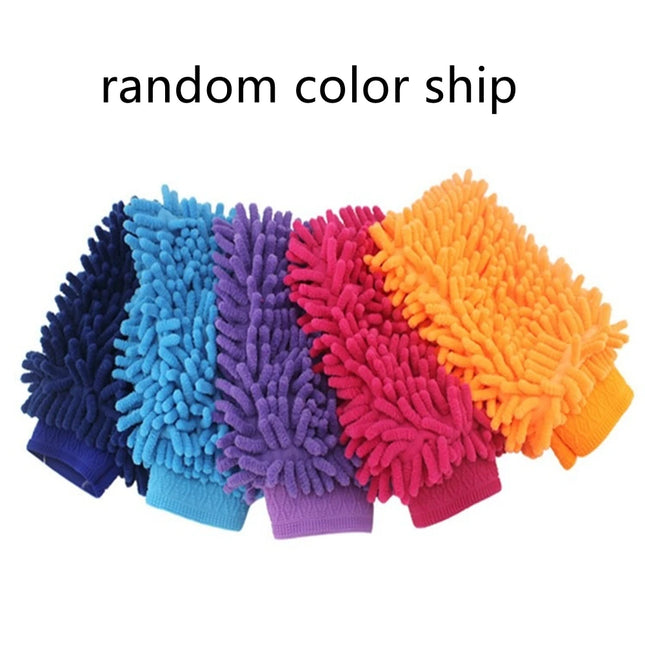 1/3/5pcs Microfiber Car Wash Gloves Auto Gloves Ultra Absorbent Wash