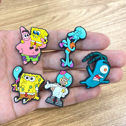 20pcs/set Shoe Charms DIY Spongebob Accessories For PVC Decorations