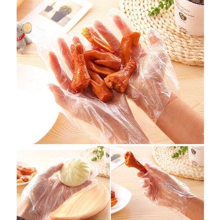 100pcs Disposable Gloves Plastic Gloves Transparent Eco-friendly