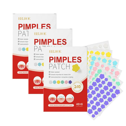 240pcs New Pimple Patch Acne Patches Heart/Star/Flower/Round Shape