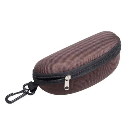 1pc Portable Sunglasses Case Protector Oxford Cloth Hard EVA Zippered