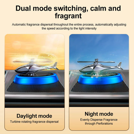 Solar Powered Rotation Helicopter Solar Aromatherapy Car Air Freshener