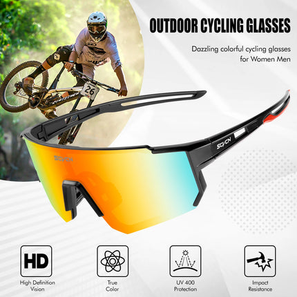 SCVCN New Outdoor Cycling Sunglasses Men Road Driving Bike Glasses