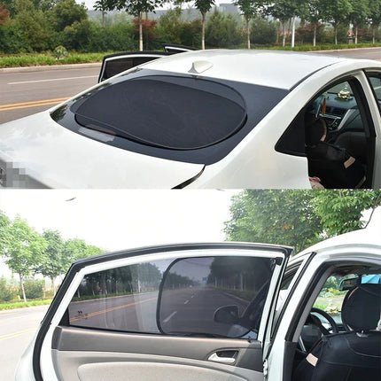 5PCS Car Window Sunshade Cover Sun UV Protection Auto Front Rear Black