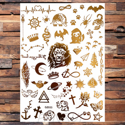 Realistic Elephant Moon Temporary Tattoos For Women Adult Fake