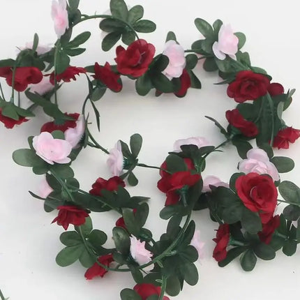 250cm Artificial Flower Plants Rose Christmas Garland for Wedding Home