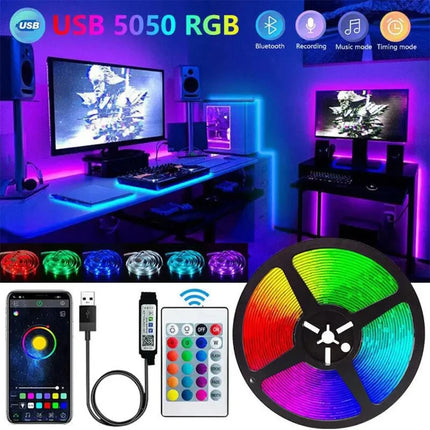 SMD RGB 5050 USB LED Strip Light TV Desktop Screen Backlight Color