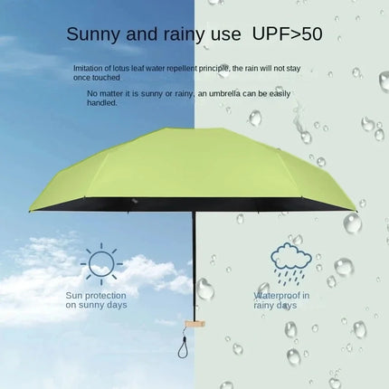 UPF50+ Umbrella Mini Pocket Sun Shade Umbrella Portable Vinyl Folding