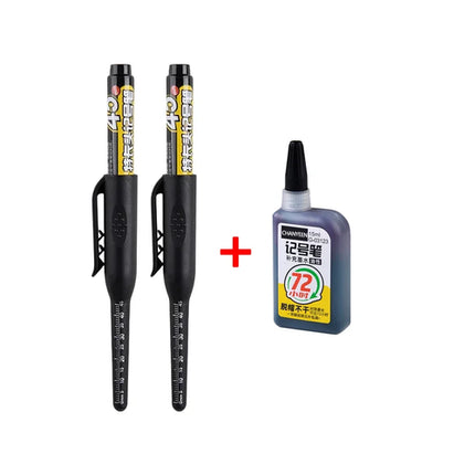 45mm Waterproof Deep Hole Marker Pens Long Nib Head Carpenter Pen