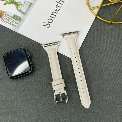 Leather Slim Strap for Apple Watch Band 44mm 40mm 41mm 45mm 38mm 42mm