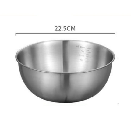 1-3 Stainless Steel Bowl Set with Scale for Cooking Baking Food