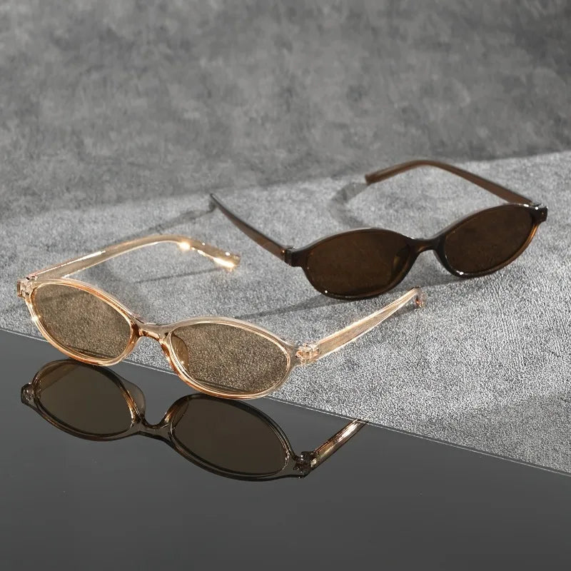 1 Pair of Y2K Style Classic Oval Frame Men's and Women's Fashionable