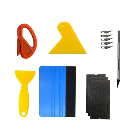 Car Film Wrap Tool Kit Vinyl Spatula Vinyl Scraper Cutter for Vehicle