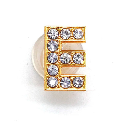 1-26Pcs Fashion Gold Letters Metal Shoe Charms Accessories Garden Shoe