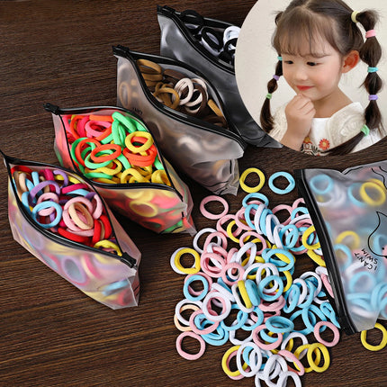 50/100Pcs Hair Bands for Children Colorful Nylon Scrunchie Hair Ties