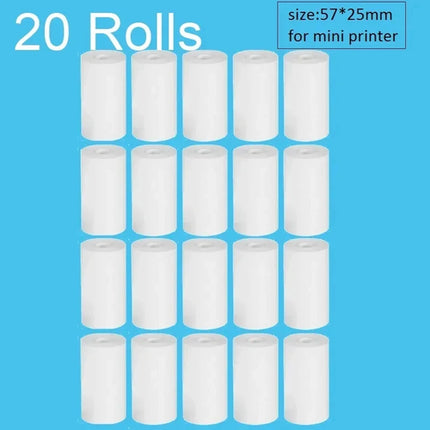 57*25mm Thermal Paper 30 Rolls White Children Camera Instant Print