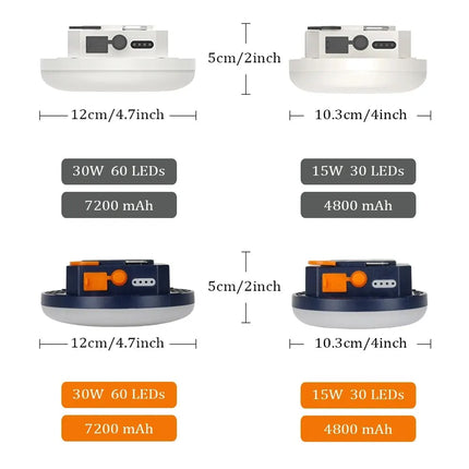 Rechargeable Powerful Light Camping Lantern with Magnet Strong Light