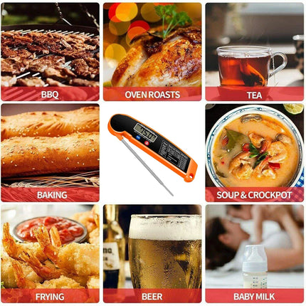 Foldable Digital Food Thermometer for Meat Water Milk Cooking Food