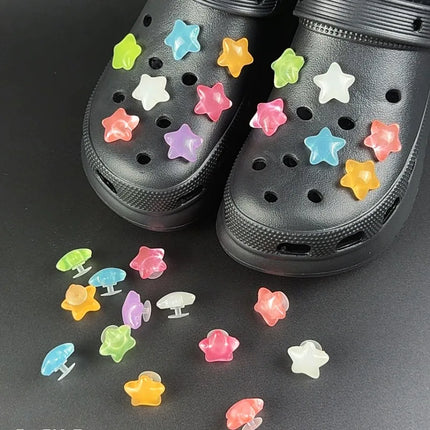 Fashion Shoe Charms Set Accessories Hole Shoe Buckle Cute Luminous