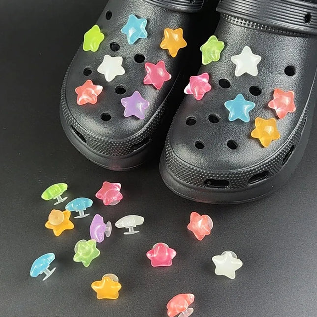 Fashion Shoe Charms Set Accessories Hole Shoe Buckle Cute Luminous