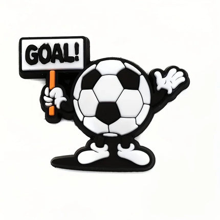 18pcs Or 22pcs Football Series Shoe Charms for Clogs Bubble Slides