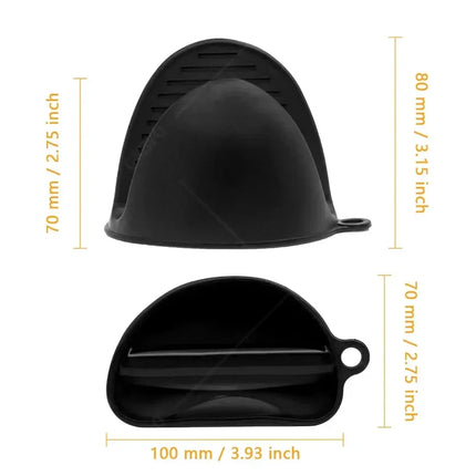 2PCS Oven Mitts Silicone Oven Glove Heat Resistant Pinch Mitts Anti