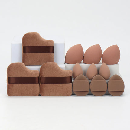 12-Piece All-Purpose Makeup Sponge Set, Made of 3 Loose Powder Puffs,