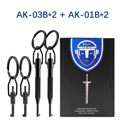 AK-03B mini handcuff key, made of high carbon steel, with key ring,