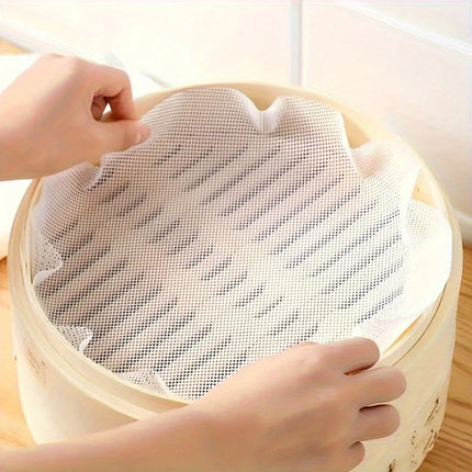 3pcs/set Reusable Silicone Non-Stick Steamer Liners, Round Steaming