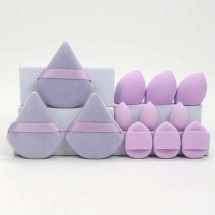 12-Piece All-Purpose Makeup Sponge Set, Made of 3 Loose Powder Puffs,