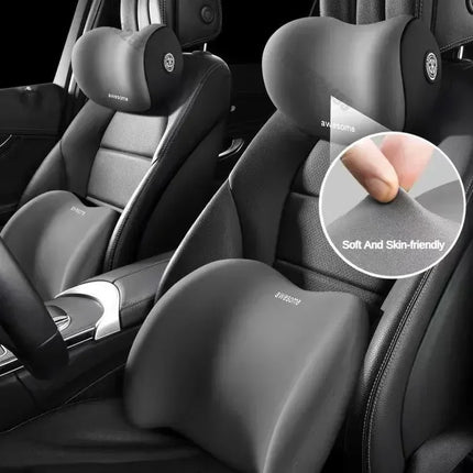 Car Headrest Lumbar Support Memory Cushion Foam Vertebral Lumbar Auto